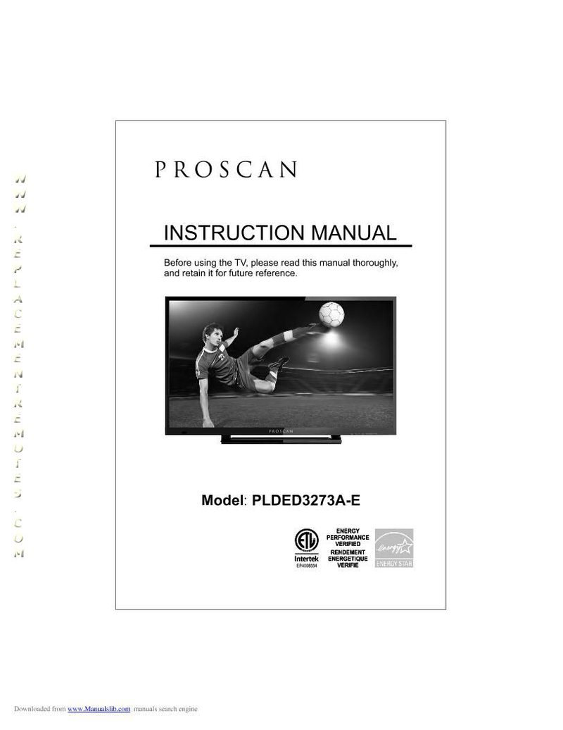 Buy Proscan PLDED3273AOM PLDED3273A Operating Manual